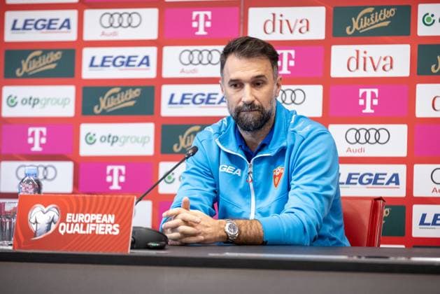 press conference, PK, Pressekonferenz of Montenegro National Football Team Head coach Mirko Vucinic speaks during the press conference on November 16, 2025 in Podgorica, Montenegro, ahead of the FIFA World Cup, WM, Weltmeisterschaft, Fussball 2026 qualifier match against Croatia. The football match between Montenegro and Croatia is on November 17.  StefanxIvanovic PIXSELL