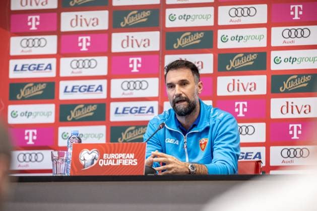 press conference, PK, Pressekonferenz of Montenegro National Football Team Head coach Mirko Vucinic speaks during the press conference on November 16, 2025 in Podgorica, Montenegro, ahead of the FIFA World Cup, WM, Weltmeisterschaft, Fussball 2026 qualifier match against Croatia. The football match between Montenegro and Croatia is on November 17.  StefanxIvanovic PIXSELL