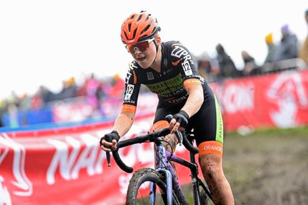 X2O Badkamers Trofee 2025-2026 Hamme HAMME, BELGIUM - NOVEMBER 16 : Hartog Larissa of Orange Babies Cycling Team during the 3rd leg of the Flandriencross X2O Badkamers Trofee 2025-2026 a cyclocross race for Women Elite on November 16, 2025 in Hamme, Belgium, 16 11 2025 ( Hamme Belgium  Copyright: xPeterxDexVoechtx