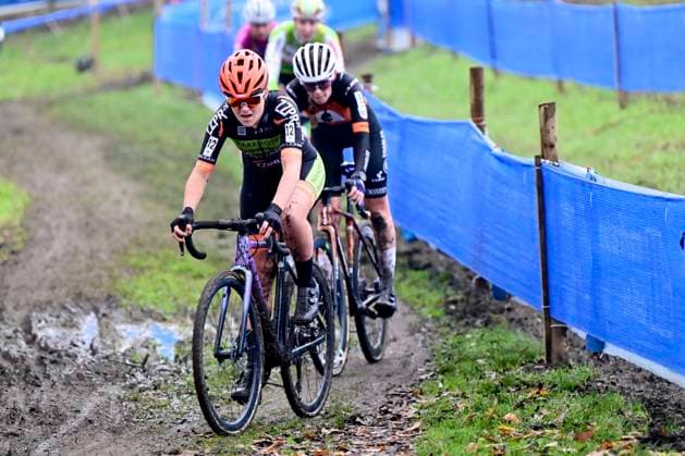 X2O Badkamers Trofee 2025-2026 Hamme HAMME, BELGIUM - NOVEMBER 16 : Hartog Larissa of Orange Babies Cycling Team during the 3rd leg of the Flandriencross X2O Badkamers Trofee 2025-2026 a cyclocross race for Women Elite on November 16, 2025 in Hamme, Belgium, 16 11 2025 ( Hamme Belgium  Copyright: xPeterxDexVoechtx