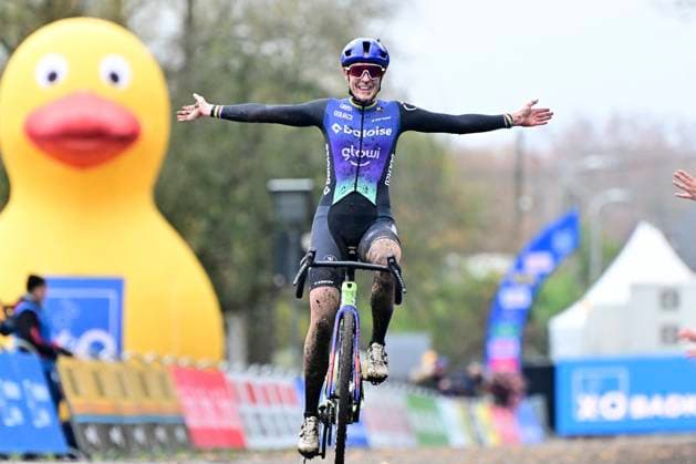 X2O Badkamers Trofee 2025-2026 Hamme HAMME, BELGIUM - NOVEMBER 16 : Brand Lucinda of Baloise Glowi Lions wins during the 3rd leg of the Flandriencross X2O Badkamers Trofee 2025-2026 a cyclocross race for Women Elite on November 16, 2025 in Hamme, Belgium, 16 11 2025 ( Hamme Belgium  Copyright: xPeterxDexVoechtx
