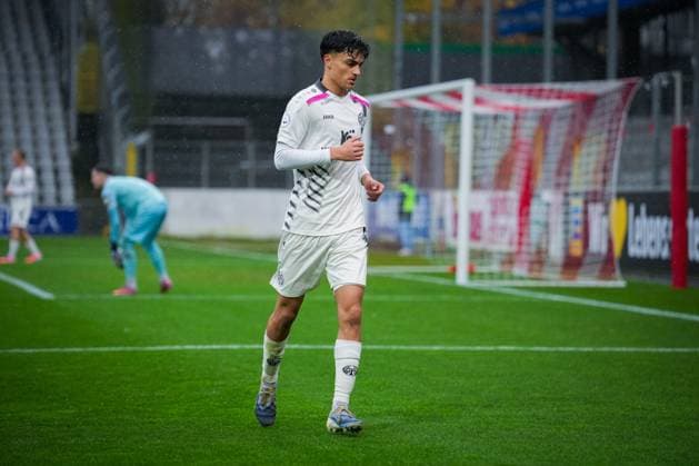 Germany, Football, Regionalliga Südwest, Season 2025 2026, Matchday 17 SC Freiburg II vs 1 FSV Mainz 05 II Dreisamstadion Freiburg Jusuf Ugljanin 1 FSV Mainz 05 II ,17 Freiburg Dreisamstadion Baden Württemberg Germany Copyright: xFINLEYxMÖRCHx