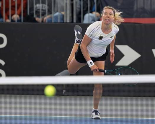 Billie Jean King Cup 2025 Play Offs, TC Ismaning, Munich, Germany, Team Germany, Anna Lena Friedsam Tennis Billie Jean King Cup 2025 ITF Billie Jean King Cup TC Ismaning Ismaning Bavaria Germany November 16, 2025 Copyright: xJuergenxHasenkopfx