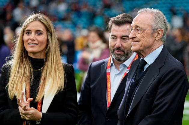November 16, 2025, Madrid, Madrid, Spain: Florentino Perez, President of Real Madrid, looks on during the National Football League NFL, American Football Herren, USA 2025 Madrid Game, match played between Miami Dolphins and Washington Commanders at Santiago Bernabeu stadium on November 16, 2025, in Madrid, Spain. Madrid Spain - ZUMAa181 20251116_zaa_a181_007 Copyright: xOscarxJ.xBarrosox