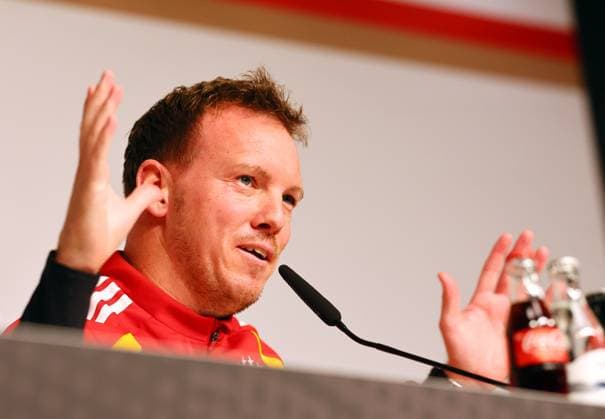 Germany Slovakia press conference Leipzig, 16 11 2025, Matchday 1, Red Bull Arena, Press conference for the World Cup qualification BR Germany vs Slovakia on 17 11 2025 , In the picture DFB national coach Julian Nagelsmann Germany , Picture Point