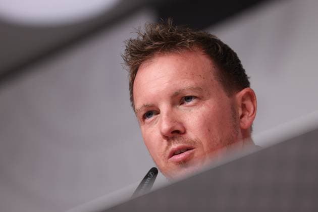 UEFA European Qualifiers World Cup Qualifiers 25 26 Final press conference before Germany Slovakia on 16 11 2025 at the Red Bull Arena in Leipzig Coach Julian Nagelsmann Germany at the press conference MH
