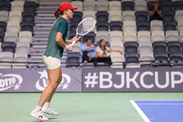 RECORD DATE NOT STATED GORZOW WIELKOPOLSKI 16.11.2025 BILLIE JEAN KING CUP MECZ POLSKA - RUMUNIA --- GAME POLAND - ROMANIA NZ IGA SWIATEK FOT. PIOTR KACZMAREK 400mm.pl NEWSPIX.PL --- newspix.pl 