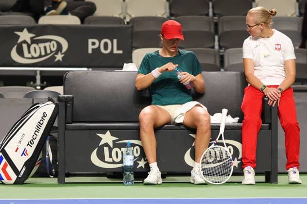 RECORD DATE NOT STATED GORZOW WIELKOPOLSKI 16.11.2025 BILLIE JEAN KING CUP MECZ POLSKA - RUMUNIA --- GAME POLAND - ROMANIA NZ IGA SWIATEK DARIA ABRAMOWICZ FOT. PIOTR KACZMAREK 400mm.pl NEWSPIX.PL --- newspix.pl 