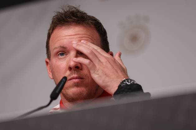 UEFA European Qualifiers World Cup Qualifiers 25 26 Final press conference before Germany Slovakia on 16 11 2025 at the Red Bull Arena in Leipzig Coach Julian Nagelsmann Germany at the press conference MH