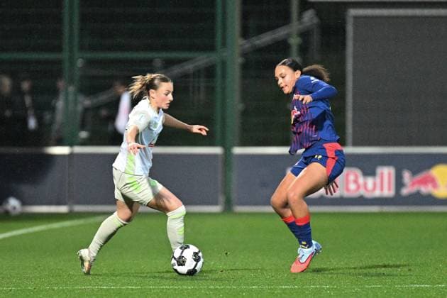 Soccer I Women I Season 2025 2026 I DFB Cup I RB Leipzig SV Werder Bremen I 16 11 2025 duel Chiara Anna D Angelo 2, SV Werder Bremen vs Lisa Baum 11, Rasenballsport Leipzig Leipzig RB Training Center, Cottaweg 7 Saxony Germany Copyright: xLobeca InesxHähnelx