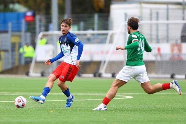 2 Dorian Migalic Hamburger SV U21 , 14 Marcel Langer HSC Hannover Fußball I Herren I Regionalliga Nord I Saison 2025 2026 I 19 Spieltag I Hamburger SV U21 HSC Hannover I 16 11 2025 I Stadion Hoheluft