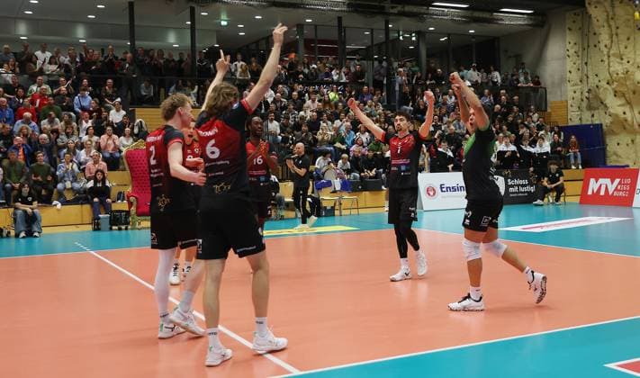 Ludwigsburg , Volleyball Bundesliga , Barock Volleys MTV Ludwigsburg vs cerebricks VOLLEY GOATS Mitteldeutschland , Jubel Ludwigsburg , 7 Tim Köpfli