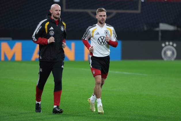 UEFA European Qualifiers World Cup Qualifiers 25 26 Final training ahead of Germany Slovakia on 16 11 2025 at the Red Bull Arena in Leipzig Joshua Kimmich Germany 6 with light running training MH
