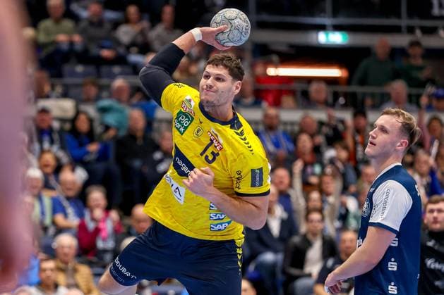 16 11 2025, Handball, HBL, Bergischer HC Rhein Neckar Löwen, Mitsubishi Electric HALLE Düsseldorf Sebastian Heymann Rhein Neckar Löwen 13 North Rhine-Westphalia Germany