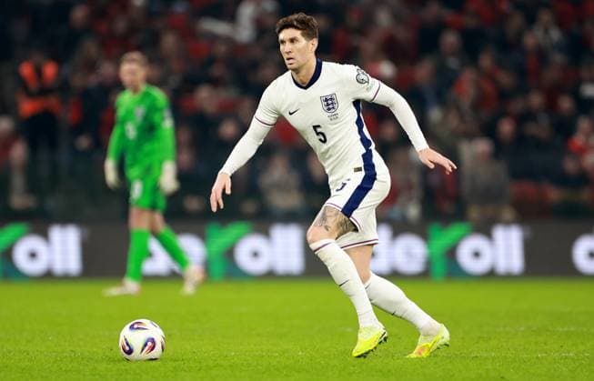 John Stones of England. Albania v England, FIFA 2026 World Cup Qualifying, Group K, Football, Arena Kombetare, Tirana, Albania - 16 Nov 2025Tirana Arena Kombetare Albania EDITORIAL USE ONLY No use with unauthorised audio, video, data, fixture lists, club league logos or live services. Online in-match use limited to 120 images, no video emulation. No use in betting, games or single club league player publications. Copyright: xNikolaxKrstic Shutterstockx 15786244ac