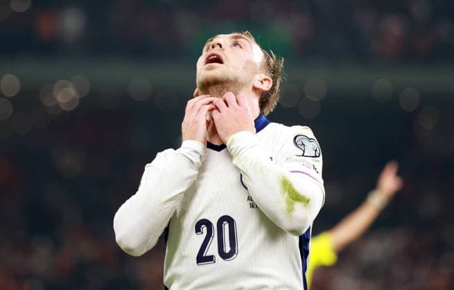 Jarrod Bowen of England. Albania v England, FIFA 2026 World Cup Qualifying, Group K, Football, Arena Kombetare, Tirana, Albania - 16 Nov 2025Tirana Arena Kombetare Albania EDITORIAL USE ONLY No use with unauthorised audio, video, data, fixture lists, club league logos or live services. Online in-match use limited to 120 images, no video emulation. No use in betting, games or single club league player publications. Copyright: xNikolaxKrstic Shutterstockx 15786244bl