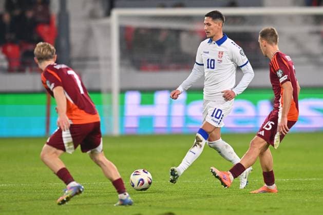 SERBIA vs LATVIA SASA LUKIC football Serbia vs Latvia FIFA World Cup, WM, Weltmeisterschaft, Fussball qualification match at Dubocica stadiuim , Leskovac 16.11.2025 Foto: FOOTBALL, SERBIA, LATVIA, FIFA WORLD CUP QUALIFICATIONS MATCH Leskovac Dubocica stadium Serbia Copyright: xMarkoxMetlas xMNxPressx