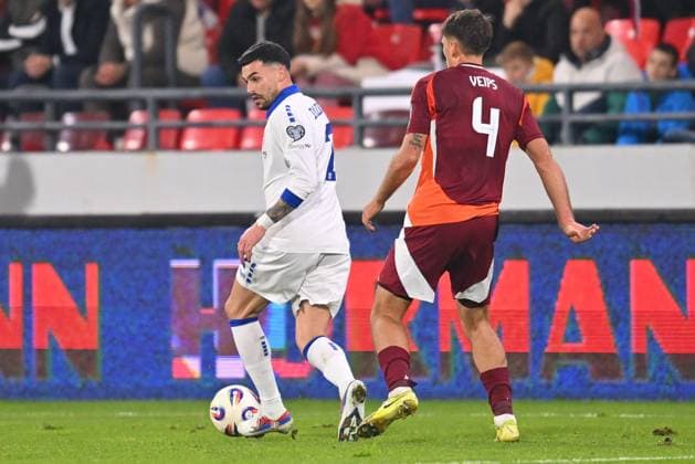 SERBIA vs LATVIA NEMANJA RADONJIC football Serbia vs Latvia FIFA World Cup, WM, Weltmeisterschaft, Fussball qualification match at Dubocica stadiuim , Leskovac 16.11.2025 Foto: FOOTBALL, SERBIA, LATVIA, FIFA WORLD CUP QUALIFICATIONS MATCH Leskovac Dubocica stadium Serbia Copyright: xMarkoxMetlas xMNxPressx