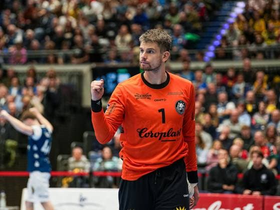 Christopher Rudeck Bergischer HC, 01 is satisfied Bergischer HC vs Rhein Neckar Loewen, Handball, 1 Bundesliga, Matchday 12, Season 2025 2026, 16 11 2025 Bergischer HC vs Rhein Neckar Loewen, Handball, 1 Bundesliga, Matchday 12, Season 2025 2026, 16 11 2025 Duesseldorf Copyright: xEibner-Pressefoto DamianxKruczynx EP_DKI
