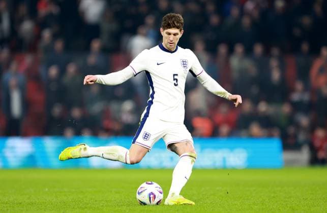 John Stones of England. Albania v England, FIFA 2026 World Cup Qualifying, Group K, Football, Arena Kombetare, Tirana, Albania - 16 Nov 2025Tirana Arena Kombetare Albania EDITORIAL USE ONLY No use with unauthorised audio, video, data, fixture lists, club league logos or live services. Online in-match use limited to 120 images, no video emulation. No use in betting, games or single club league player publications. Copyright: xNikolaxKrstic Shutterstockx 15786244bz