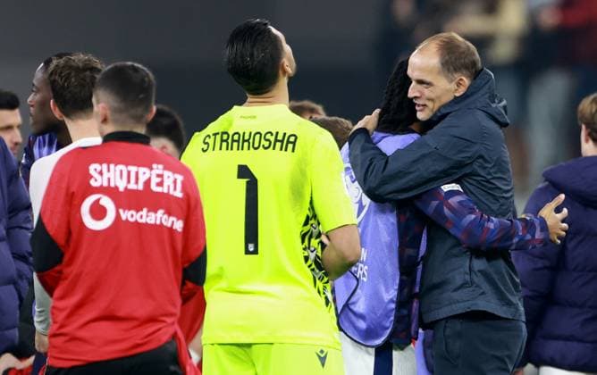 England Manager Thomas Tuchel. Albania v England, FIFA 2026 World Cup Qualifying, Group K, Football, Arena Kombetare, Tirana, Albania - 16 Nov 2025Tirana Arena Kombetare Albania EDITORIAL USE ONLY No use with unauthorised audio, video, data, fixture lists, club league logos or live services. Online in-match use limited to 120 images, no video emulation. No use in betting, games or single club league player publications. Copyright: xNikolaxKrstic Shutterstockx 15786244dv