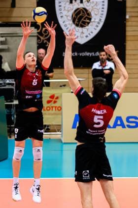 Ludwigsburg Bundesliga 25 26 MTV Ludwigsburg Volley Goats Mitteldeutschland Tomi Saarinen Ludwigsburg , Jan Huber Ludwigsburg Ludwigsburg Innenstadtsporthalle Baden Württemberg Germany