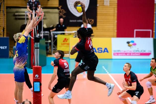 Ludwigsburg Bundesliga 25 26 MTV Ludwigsburg Volley Goats Mitteldeutschland Samuel James Schellenberg Volley Goats , Nyherowo Omene Ludwigsburg Ludwigsburg Innenstadtsporthalle Baden Württemberg Germany