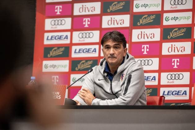 press conference, PK, Pressekonferenz of Croatia National Football Team Head coach Zlatko Dalic speaks during the press conference on November 16, 2025 in Podgorica, Montenegro, ahead of the FIFA World Cup, WM, Weltmeisterschaft, Fussball 2026 qualifier match against Montenegro. The football match between Croatia and Montenegro is on November 17.  StefanxIvanovic PIXSELL