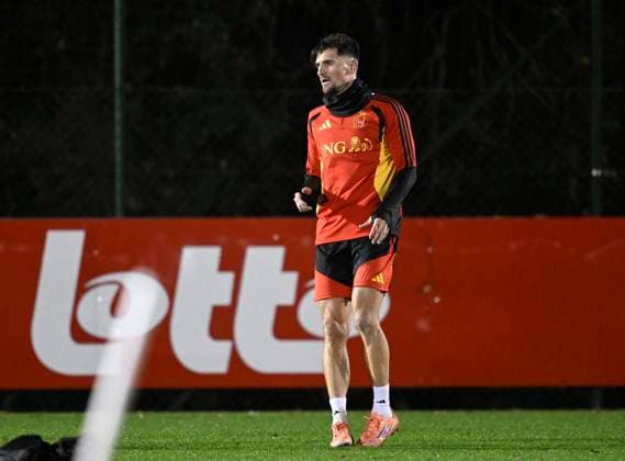 Belgium v Liechtenstein - FIFA World Cup, WM, Weltmeisterschaft, Fussball 2026 UEFA Qualifier - Media Activities 16 11 2025 ILIEGE, BELGIUM - NOVEMBER 16 : Meunier Thomas defender of Belgium pictured during a training session of the Belgian National Football team prior to the FIFA World Cup 2026 European Qualifiers match between Belgium and Liechtenstein on November 16, 2025 in Liege, Belgium, 16 11 2025 Liege Belgium  Copyright: xTomasxSiskx