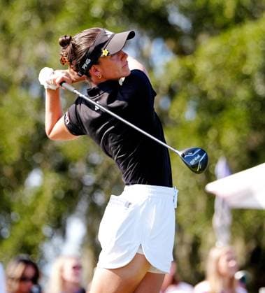 BELLEAIR, FL - NOVEMBER 16: LPGA, Golf Damen golfer Linn Grant plays her tee shot on the first hole during the final round of The Annika driven by Gainbridge at Pelican on November 16, 2025, at the Pelican Golf Club in Belleair, Florida. (Photo by Brian Spurlock Icon Sportswire). GOLF: NOV 16 LPGA The ANNIKA EDITORIAL USE ONLY Icon2511162