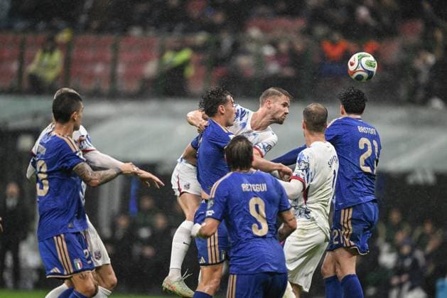 CALCIO - FIFA Mondiali - Qualifiers - Italy vs Norway Kristoffer Ajer of Norway in action during the 2026 FIFA World Cup, WM, Weltmeisterschaft, Fussball Qualifying Group I football match between Italy and Norway, on 16 of November 2025 at Giuseppe Meazza San Siro Siro stadium in Milan, Italy Milan Italy  Copyright: xIPAxSport ABACAx