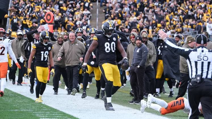 Nov 16, 2025: Darnell Washington 80 during the 2025 Steelers vs Bengals game in Pittsburgh, PA. CSM Pittsburgh USA - ZUMAcp5_ 20251116_faf_cp5_424 Copyright: xJasonxPohuskix