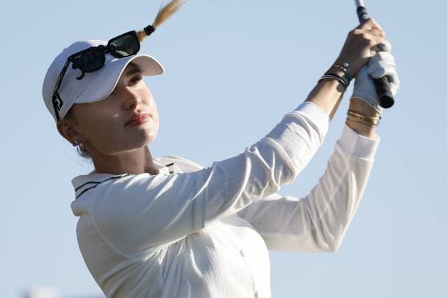 November 16, 2025, Belleair, Florida, USA: Nataliya Guseva tees off on the 15th hole during the final round of the Annika LPGA, Golf Damen tournament final on Sunday, Nov. 16, 2025 in Belleair. Belleair USA - ZUMAs70_ 20251116_zan_s70_018 Copyright: xLuisxSantanax Belleair USA - ZUMA0840 20251116_zan_s70_018 Copyright: xIMAGO LuisxSantanax