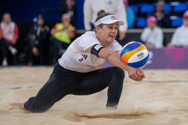 RECORD DATE NOT STATED ADELAIDE, AUSTRALIA - NOVEMBER 17: Cinja Tillmann (Player 2 - GER) during the Beach volleyball, Beachvolleyball World Championships at Adelaide on November 17, 2025 in Adelaide, Australia. Australia Copyright: xBEAUTIFULxSPORTS PeterxWeberx