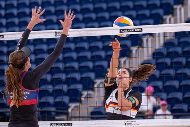 RECORD DATE NOT STATED ADELAIDE, AUSTRALIA - NOVEMBER 17: Anna-Lena Grüne (Player 2 - GER) during the Beach volleyball, Beachvolleyball World Championships at Adelaide on November 17, 2025 in Adelaide, Australia. Australia Copyright: xBEAUTIFULxSPORTS PeterxWeberx