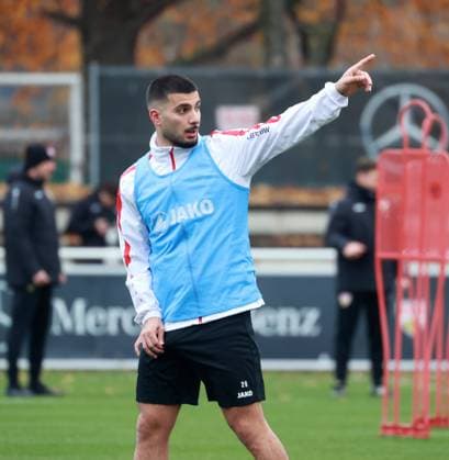 17 11 25 VfB Stuttgart Training Germany, Stuttgart, 17 11 2025, Football, Bundesliga, Season 2025 2026, VfB Stuttgart Training Deniz Undav