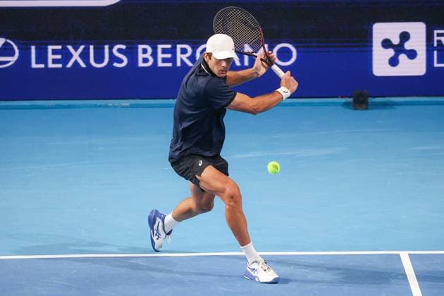 Alexander DONSKI (BUL) during ATP, Tennis Herren Challenger Bergamo, International Tennis match in Bergamo, Italy, November 17 2025  Copyright: xRobertaxCorradin IPAxSportx xipa-agency.netx xx IPA_68054950 IPA_Agency_IPA68054950