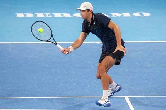 Alexander DONSKI (BUL) during ATP, Tennis Herren Challenger Bergamo, International Tennis match in Bergamo, Italy, November 17 2025  Copyright: xRobertaxCorradin IPAxSportx xipa-agency.netx xx IPA_68055010 IPA_Agency_IPA68055010