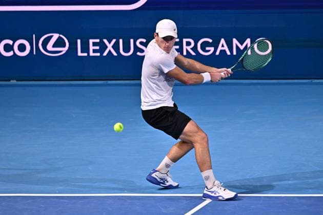 ATP, Tennis Herren Challanger Internazionali Di Bergamo 2025 Michele Ribecai of Italy participates in the ATP Challenger Trofeo Faip-Perrel 2025 at Choruslife Arena in Bergamo, Italy, on November 17, 2025. Berg Italy  Copyright: xMichelexMaravigliax originalFilename:maraviglia-tennisat251117_npoSw.jpg