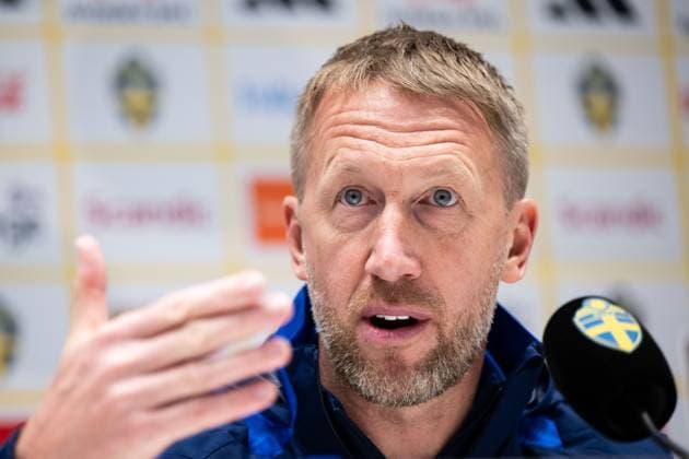 251117 Head coach Graham Potter of the Swedish men s national football team at a press conference on November 17, 2025 in Stockholm Photo Jesper Zerman BILDBYRAN kod JZ JZ0647 fotboll football soccer fotball vm kval kval fifa world cup qualifier qualifier träning practice training sverige sweden sverige a bbeng  Copyright: JESPERxZERMAN BB251117JZ073