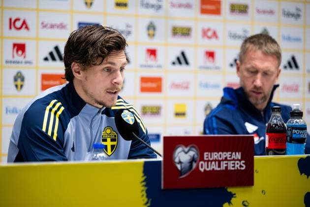 251117 Victor Nilsson Lindelöf of the Swedish men s national football team at a press conference on November 17, 2025 in Stockholm Photo Jesper Zerman BILDBYRAN kod JZ JZ0647 fotboll football soccer fotball vm kval kval fifa world cup qualifier qualifier träning practice training sverige sweden sverige a bbeng  Copyright: JESPERxZERMAN BB251117JZ076