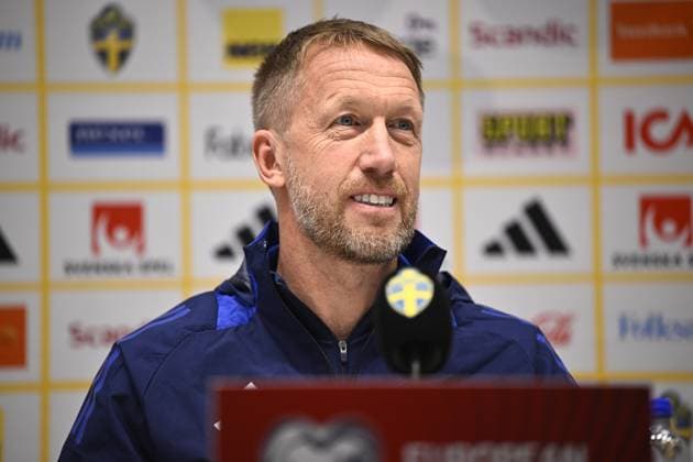 STOCKHOLM, SWEDEN 20251117 Swedish national team captain Graham Potter during a press conference at Strawberry Arena STOCKHOLM SWEDEN x10060x  Copyright: xHenrikxMontgomery TTx THE NATIONAL TEAM TRAINING