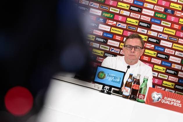 SOCCER - FIFA WC quali, AUT vs BIH VIENNA,AUSTRIA,17.NOV.25 - FIFA World Cup, WM, Weltmeisterschaft, Fussball 2026, European Qualifiers, group stage, OEFB international match, Länderspiel, Nationalmannschaft Austria vs Bosnia and Herzegovina, preview, press conference, PK, Pressekonferenz AUT. Image shows head coach Ralf Rangnick (AUT). GEPAxpictures xArminxRauthner