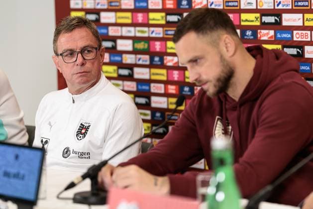 Football, World Cup qualifiers, Austrian national team, Press conference