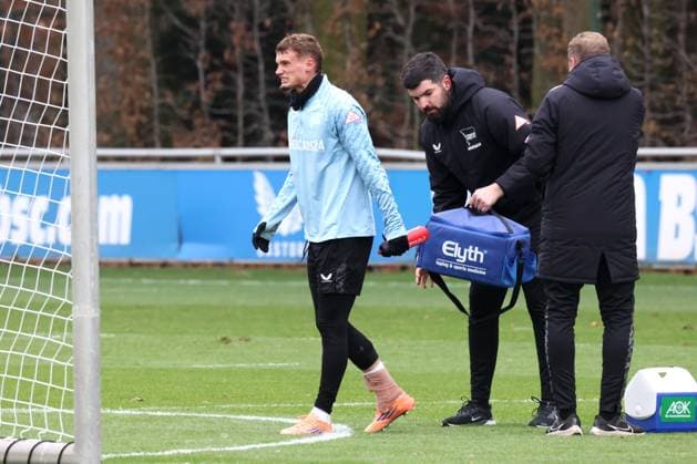 DEU, DFL, 2 FBL Hertha BSC, Training, 17 11 2025, Sportforum, Berlin, DEU, DFL, 2 FBL Hertha BSC, Training, im Bild Michael Cuisance Hertha BSC Berlin 10 , violates DFL regulations prohibit any use of Photographs as image sequences and or quasi video nordphotoxGmbHx xEngler nph00076