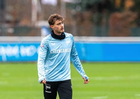 Soccer, Men, Season 2025 26, 2 Bundesliga, Hertha BSC, Training, Maurice Krattenmacher Hertha BSC , 17 11 2025, Copyright: xSebastianxRäppold MatthiasxKochx