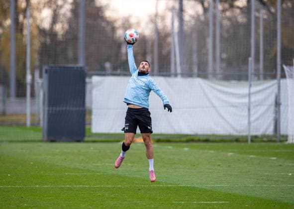 Soccer, Men, Season 2025 26, 2 Bundesliga, Hertha BSC, Training, Dawid Kownacki Hertha BSC , 17 11 2025, Copyright: xSebastianxRäppold MatthiasxKochx