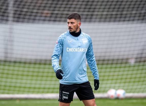 Soccer, Men, Season 2025 26, 2 Bundesliga, Hertha BSC, Training, Dawid Kownacki Hertha BSC , 17 11 2025, Copyright: xSebastianxRäppold MatthiasxKochx