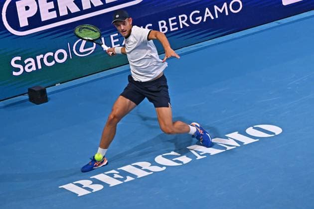 Tennis: ATP, Tennis Herren Challenger Internazionali Di Bergamo 2025 Niels Visker of the Netherlands participates in the ATP Challenger Trofeo Faip-Perrel 2025 at Choruslife Arena in Bergamo, Italy, on November 17, 2025. Bergamo Italy  Copyright: xMichelexMaravigliax originalFilename:maraviglia-tennisat251117_np4vY.jpg