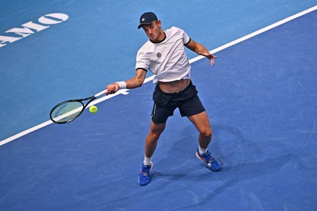 Tennis: ATP, Tennis Herren Challenger Internazionali Di Bergamo 2025 Niels Visker of the Netherlands participates in the ATP Challenger Trofeo Faip-Perrel 2025 at Choruslife Arena in Bergamo, Italy, on November 17, 2025. Bergamo Italy  Copyright: xMichelexMaravigliax originalFilename:maraviglia-tennisat251117_npn03.jpg